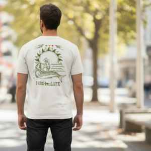 White with Green Tshirt