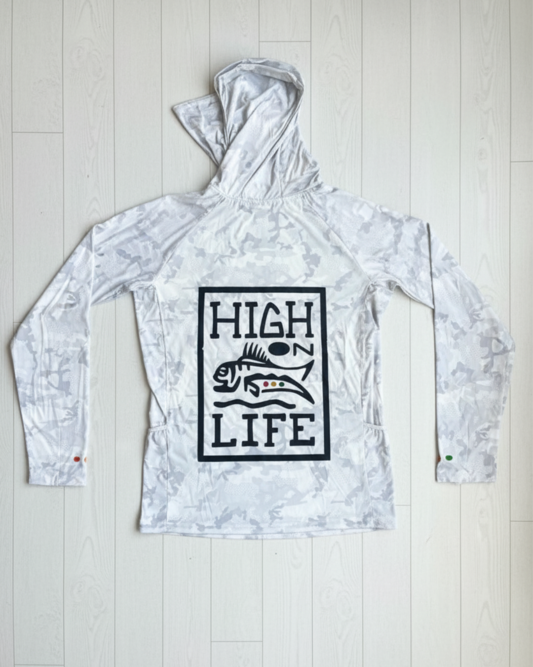 High on Life Long sleeve Fishing Top White camo